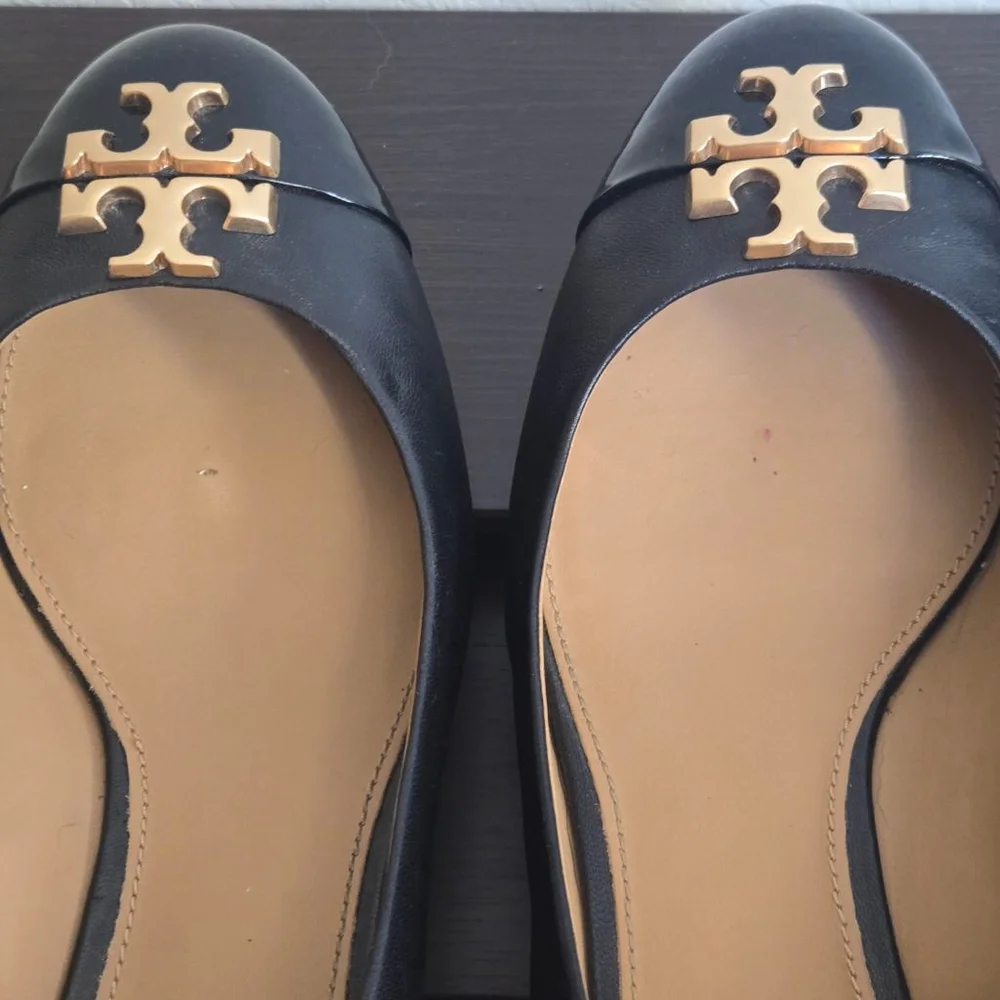 Tory Burch Black Wedge EVERLY 35MM CAP TOE perfectly black 8